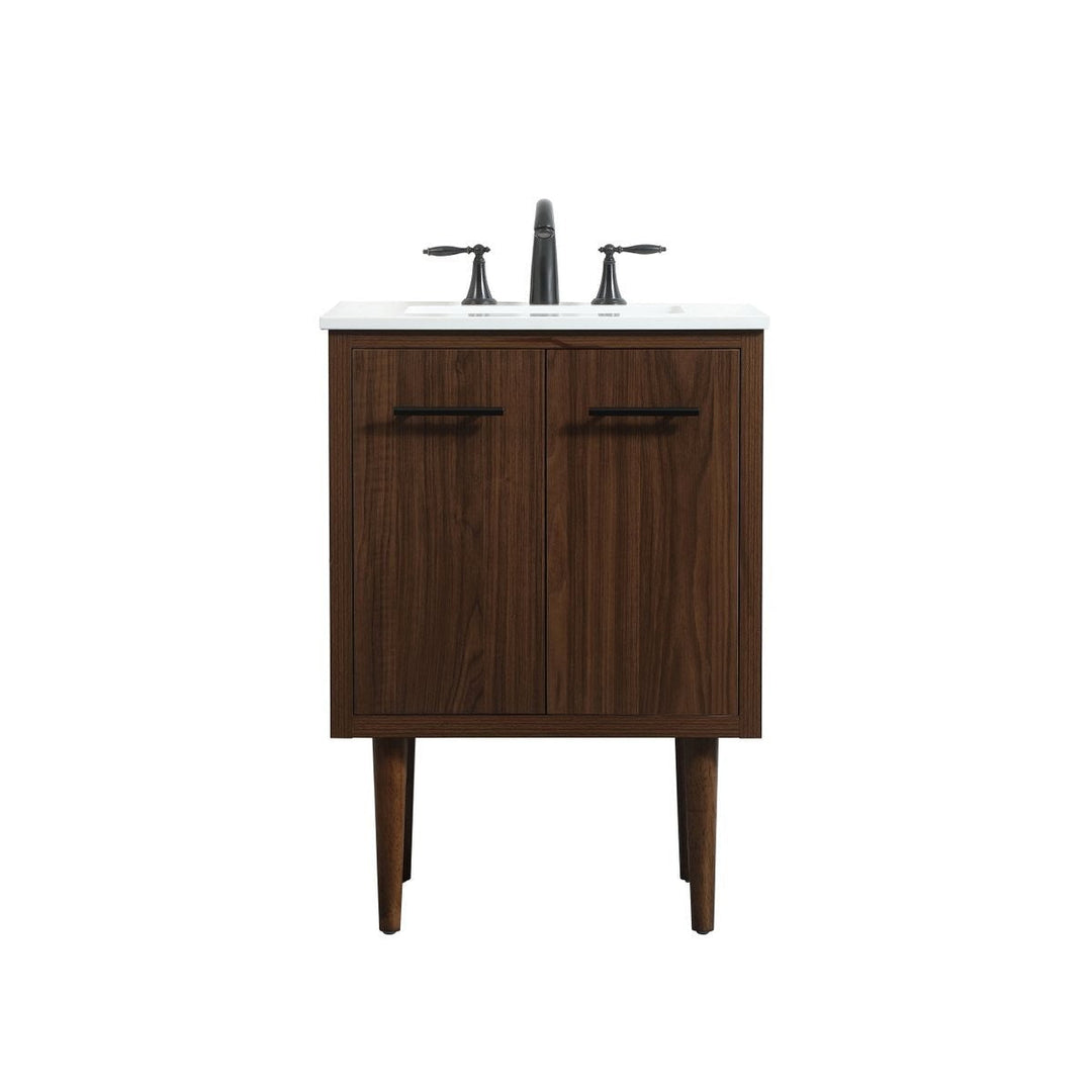 Elegant Lighting VF48024MWT Modern Cyrus Plumbing Walnut