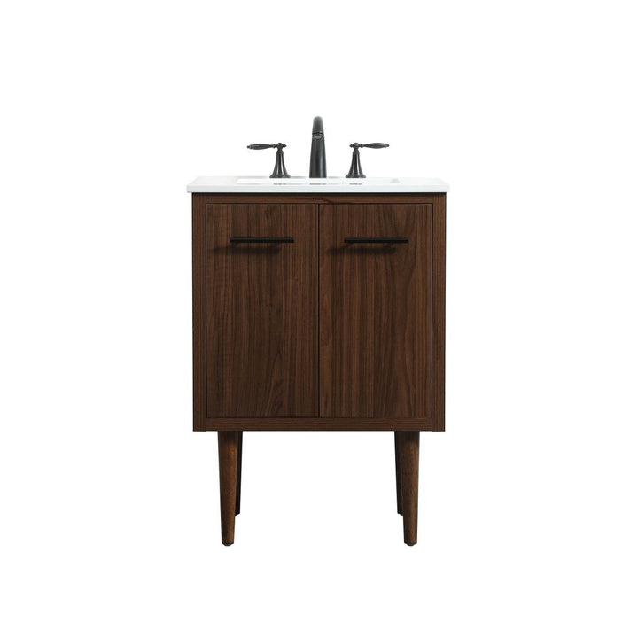 Elegant Lighting VF48024MWT Modern Cyrus Plumbing Walnut