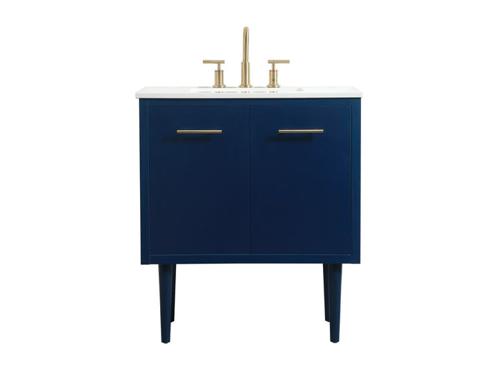 Elegant Lighting VF48030MBL Modern Cyrus Plumbing Blue