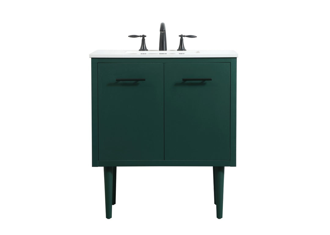 Elegant Lighting VF48030MGN Modern Cyrus Plumbing Green