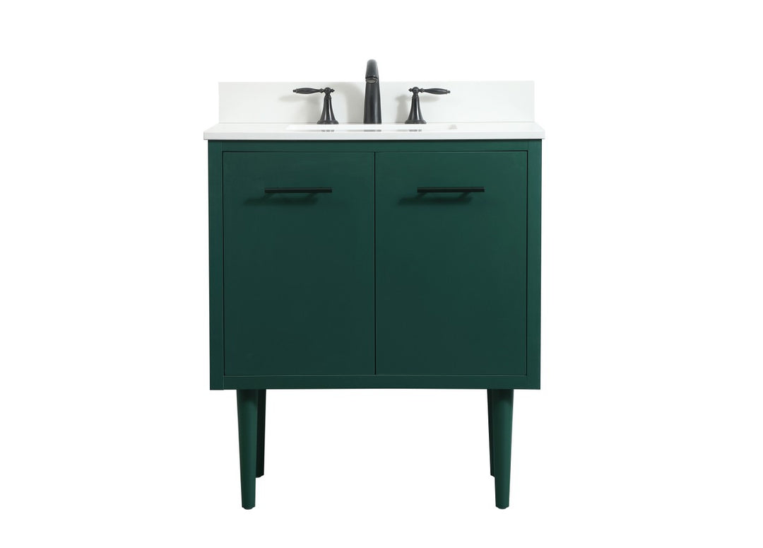 Elegant Lighting VF48030MGN-BS Modern Cyrus Plumbing Green