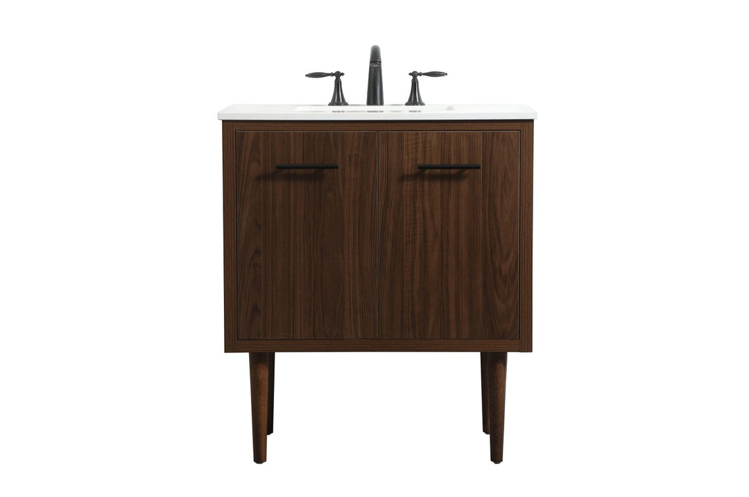 Elegant Lighting VF48030MWT Modern Cyrus Plumbing Walnut