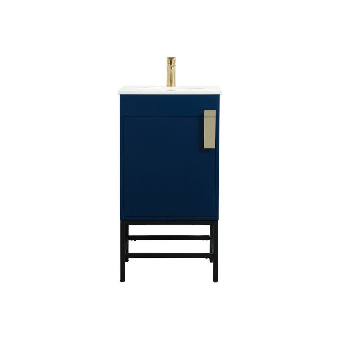 Elegant Lighting VF48818MBL Modern Eugene Plumbing Blue