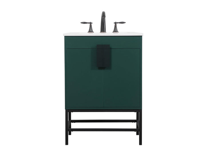 Elegant Lighting VF48824MGN Modern Eugene Plumbing Green