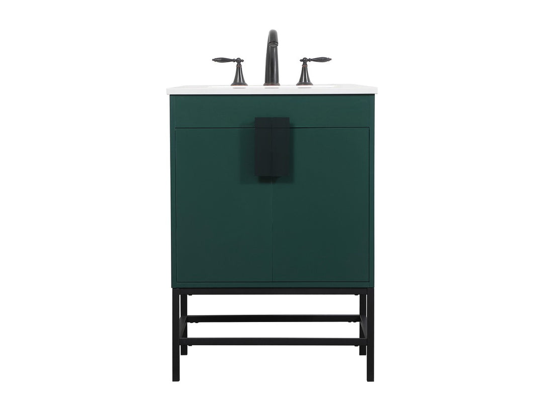 Elegant Lighting VF48824MGN Modern Eugene Plumbing Green