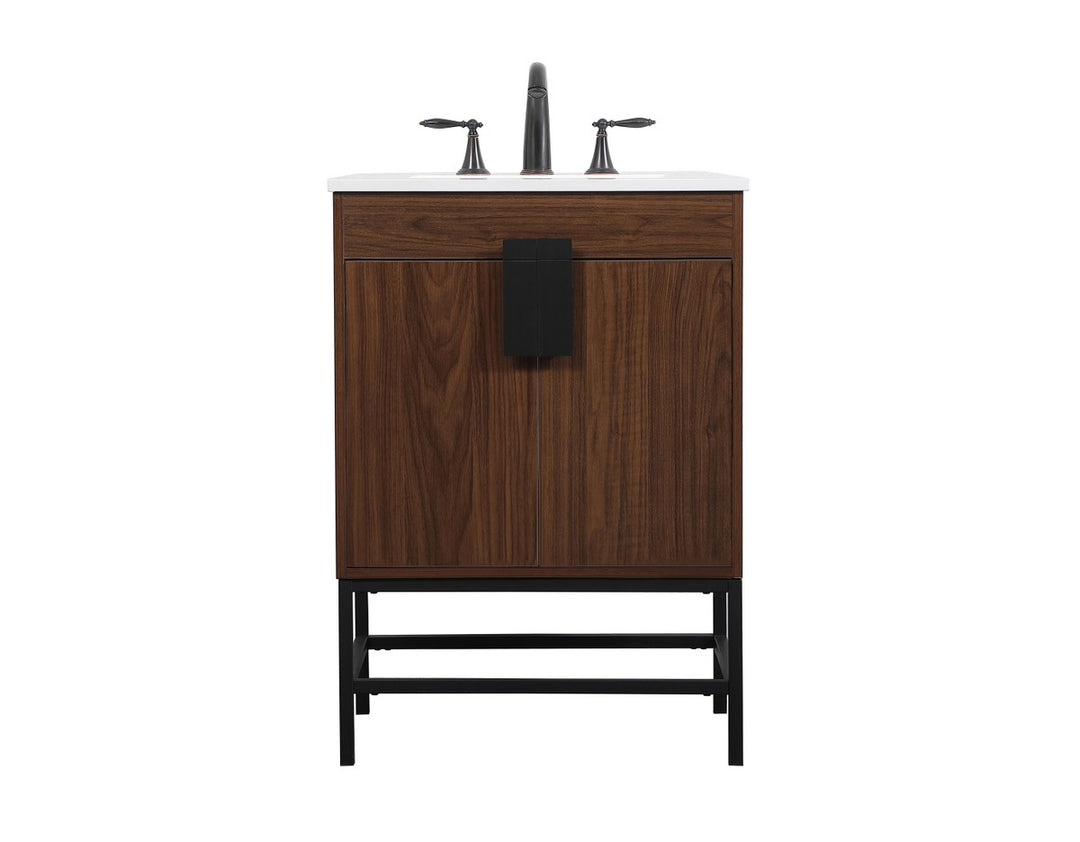 Elegant Lighting VF48824MWT Modern Eugene Plumbing Walnut