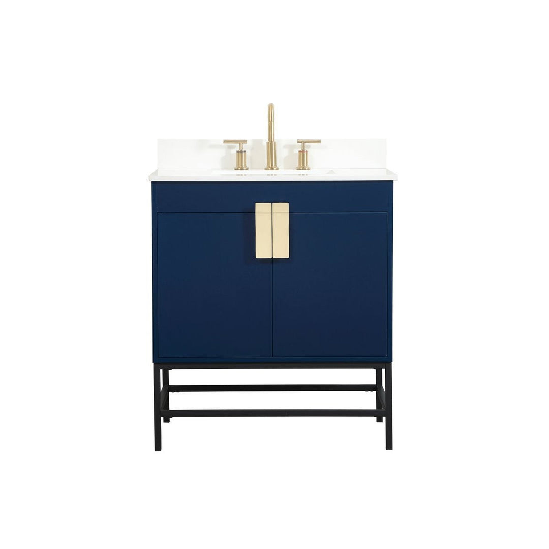 Elegant Lighting VF48830MBL-BS Modern Eugene Plumbing Blue