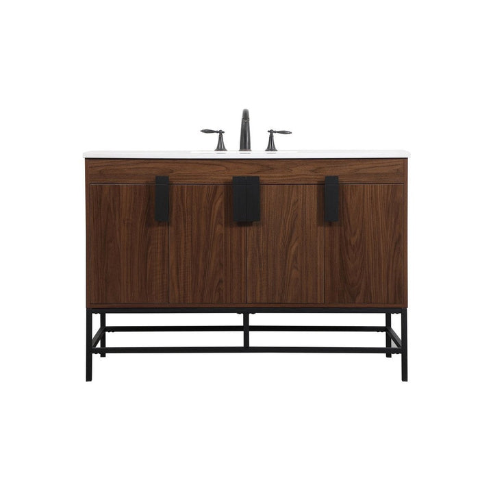 Elegant Lighting VF48848MWT Modern Eugene Plumbing Walnut