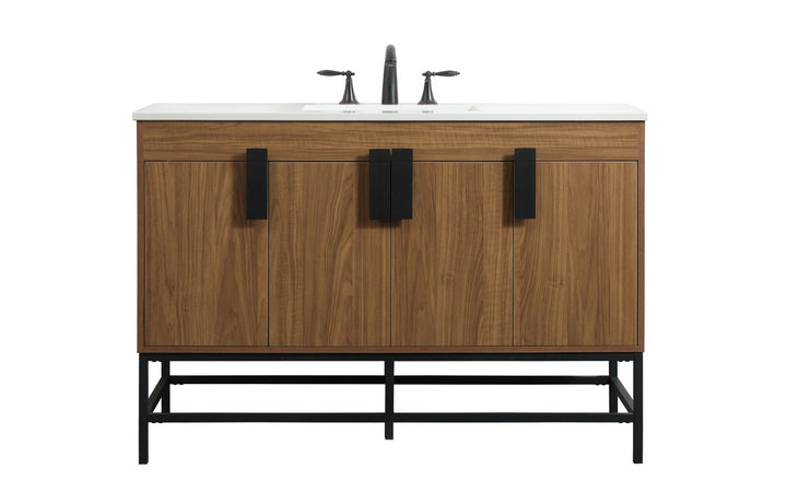 Elegant Lighting VF48848WB Modern Eugene Plumbing Walnut Brown