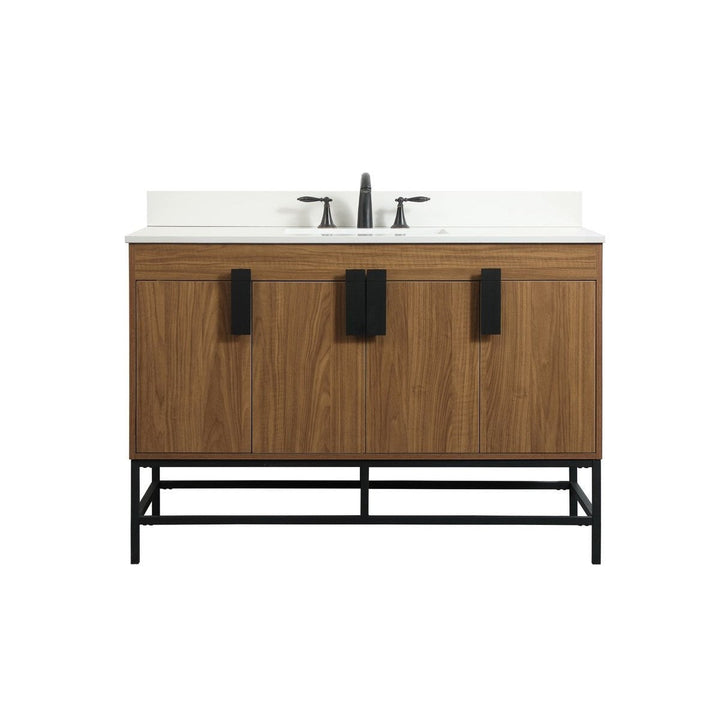 Elegant Lighting VF48848WB-BS Modern Eugene Plumbing Walnut Brown