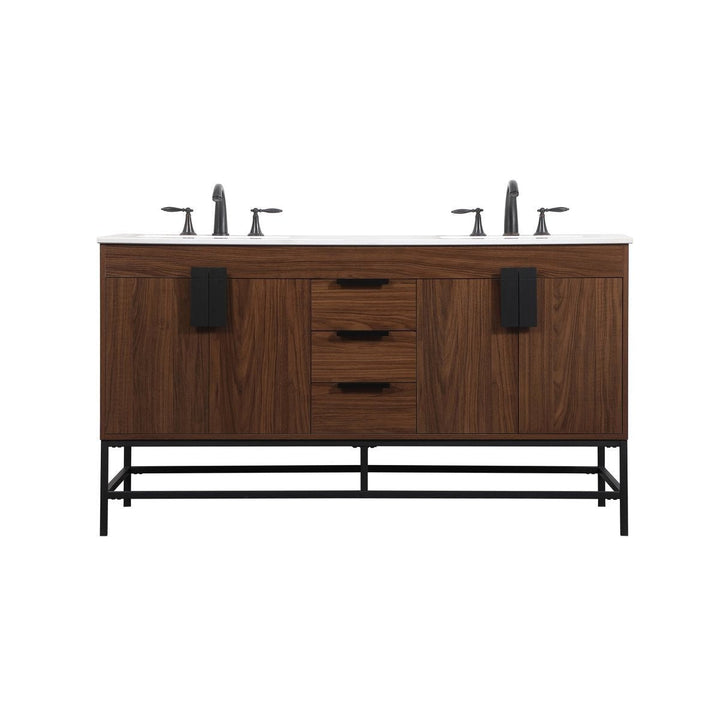 Elegant Lighting VF48860DMWT Modern Eugene Plumbing Walnut