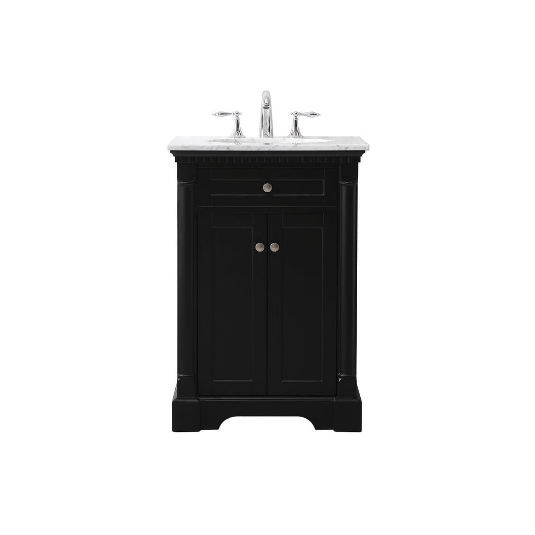 Elegant Lighting VF53024BK  Clarence Plumbing Black