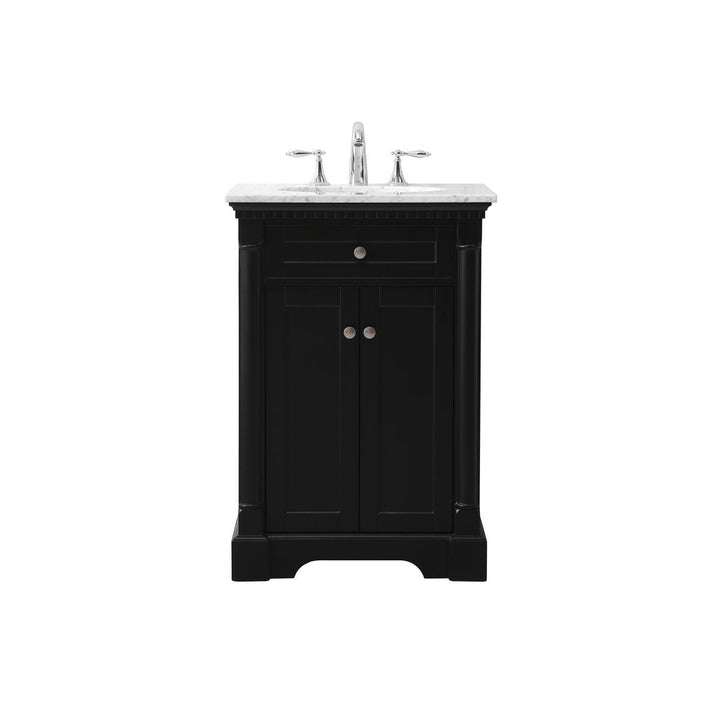 Elegant Lighting VF53024BK  Clarence Plumbing Black