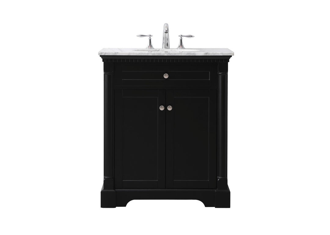 Elegant Lighting VF53030BK  Clarence Plumbing Black