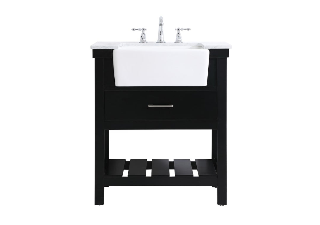 Elegant Lighting VF60130BK  Clement Plumbing Black