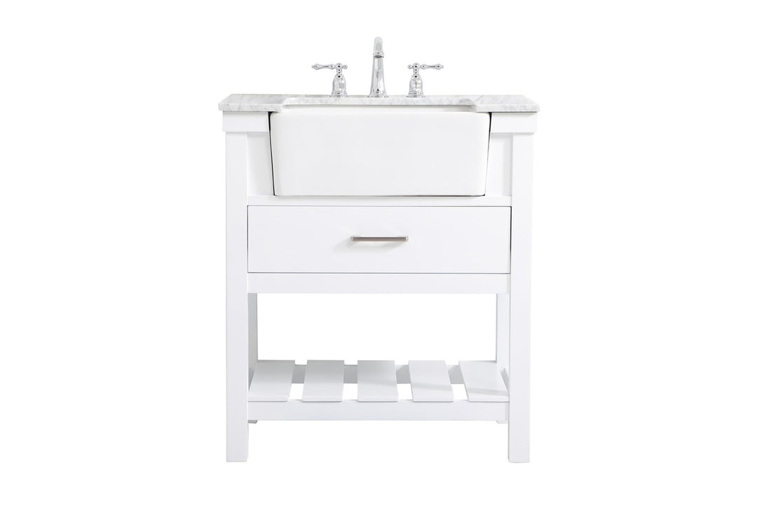 Elegant Lighting VF60130WH  Clement Plumbing White