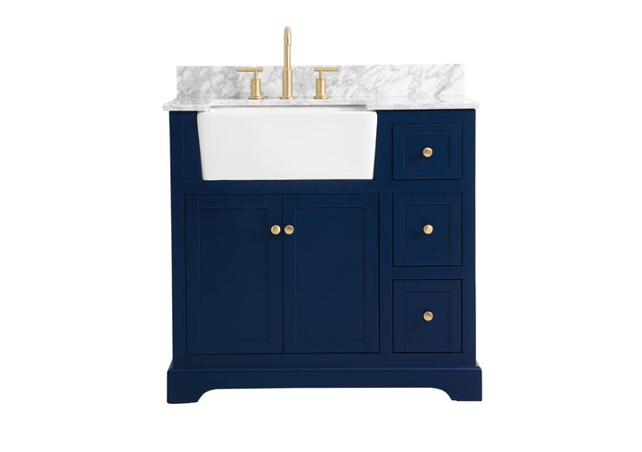 Elegant Lighting VF60236BL-BS  Franklin Plumbing Blue