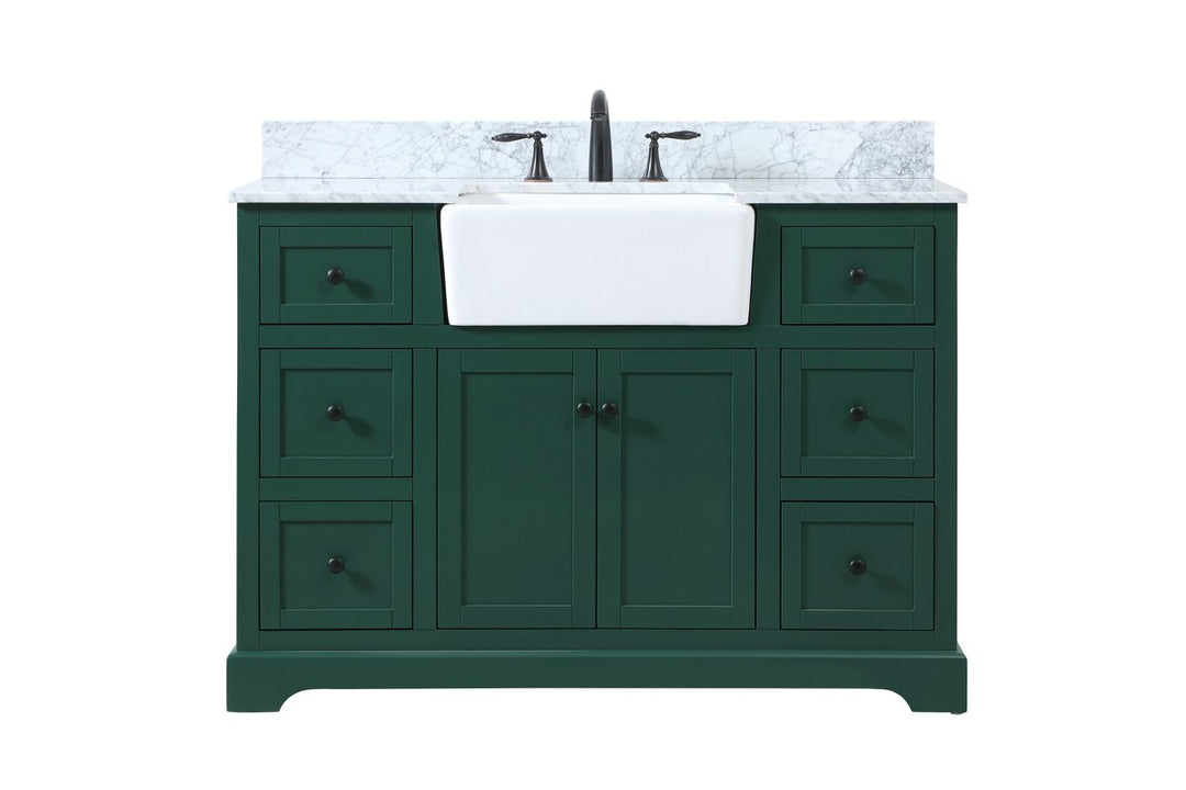 Elegant Lighting VF60248GN-BS  Franklin Plumbing Green