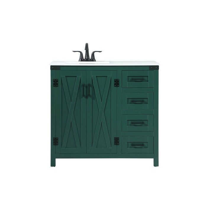 Elegant Lighting VF90236MGN  Grant Plumbing Green