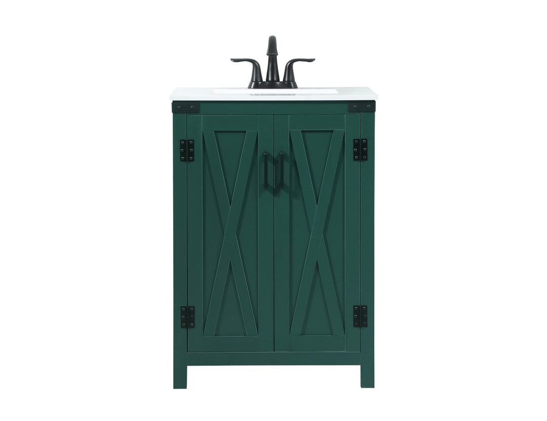 Elegant Lighting VF90224MGN  Grant Plumbing Green