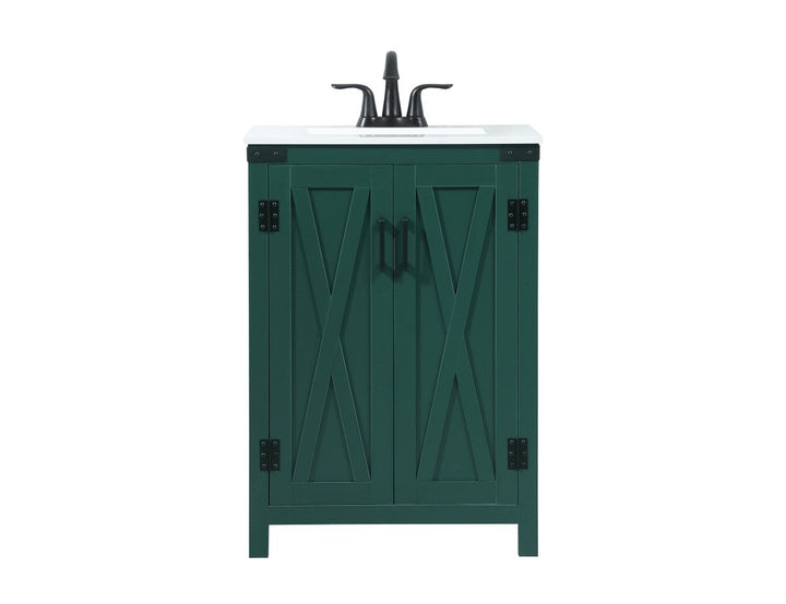 Elegant Lighting VF90224MGN  Grant Plumbing Green