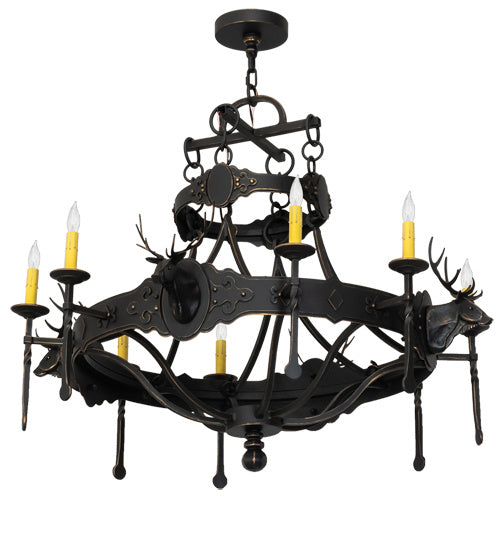 Meyda Tiffany Stag 234729 Chandelier Light - Timeless Bronze