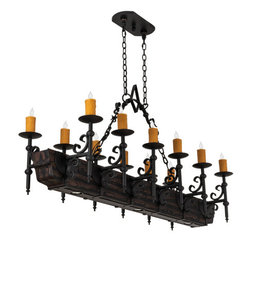 Meyda Tiffany Tudor 234824 Pendant Light - Wrought Iron