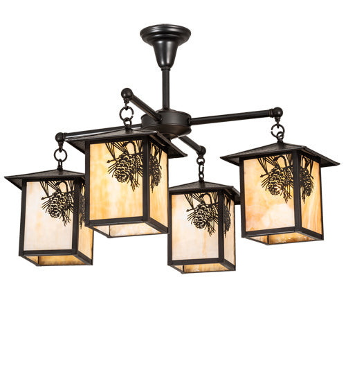 Meyda Tiffany Seneca 237225 Chandelier Light - Craftsman Brown