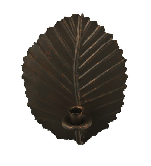 Meyda Tiffany Lighting 121102 Nicotiana Leaf Wall Candle Holder Home Decor Bronze / Dark