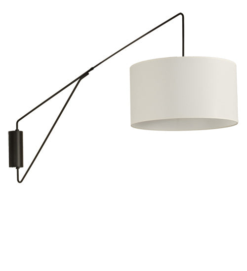 Meyda Tiffany Lighting 237531 Cilindro One Light Swing Arm Wall Sconce Lamp Bronze / Dark