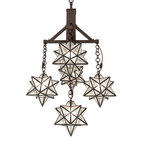 Meyda Tiffany Moravian Star 237620 Chandelier Light - Mahogany Bronze