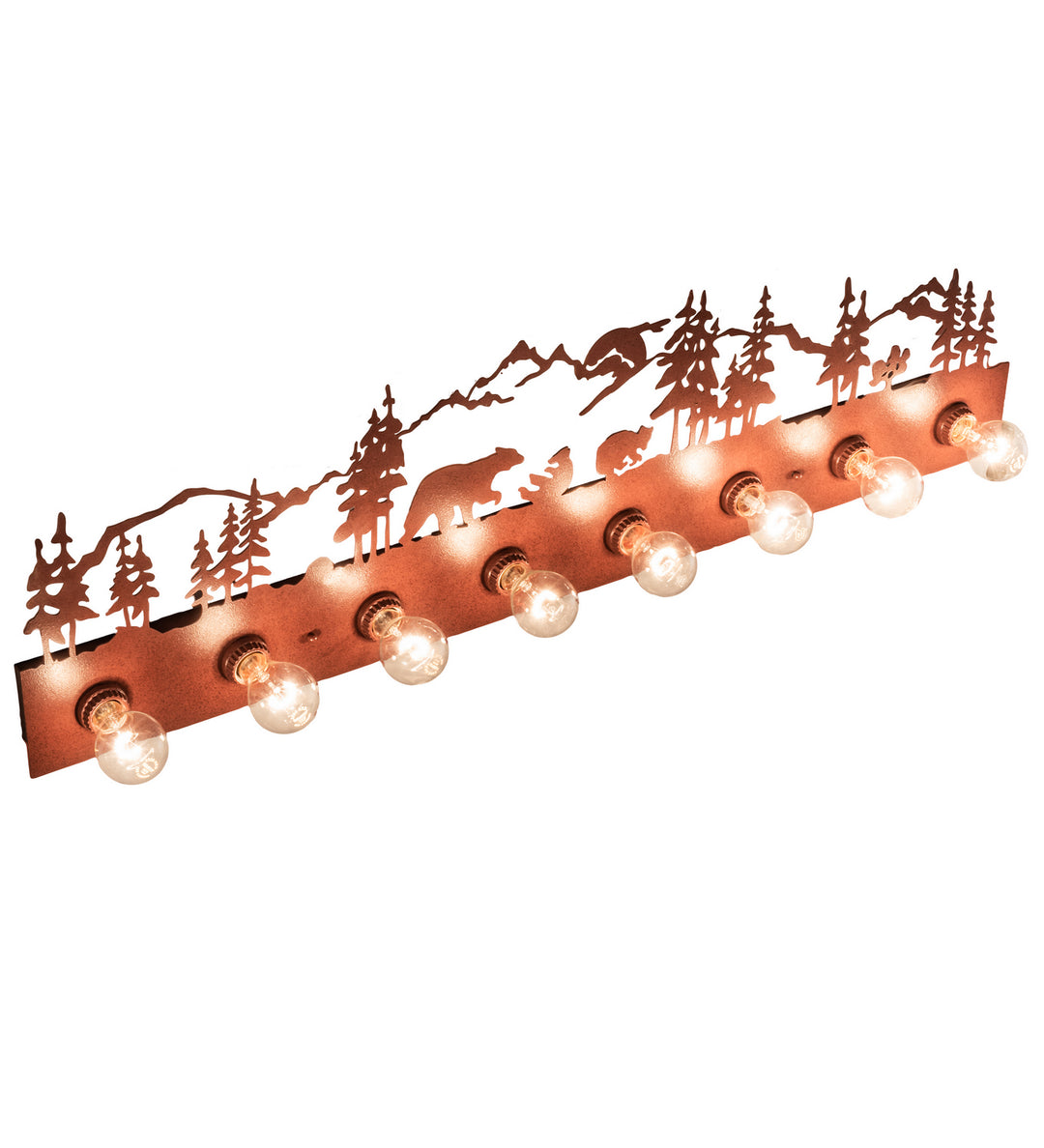 Meyda Tiffany Bear Family 237855 Bath Vanity Light 42 in. wide - Rust