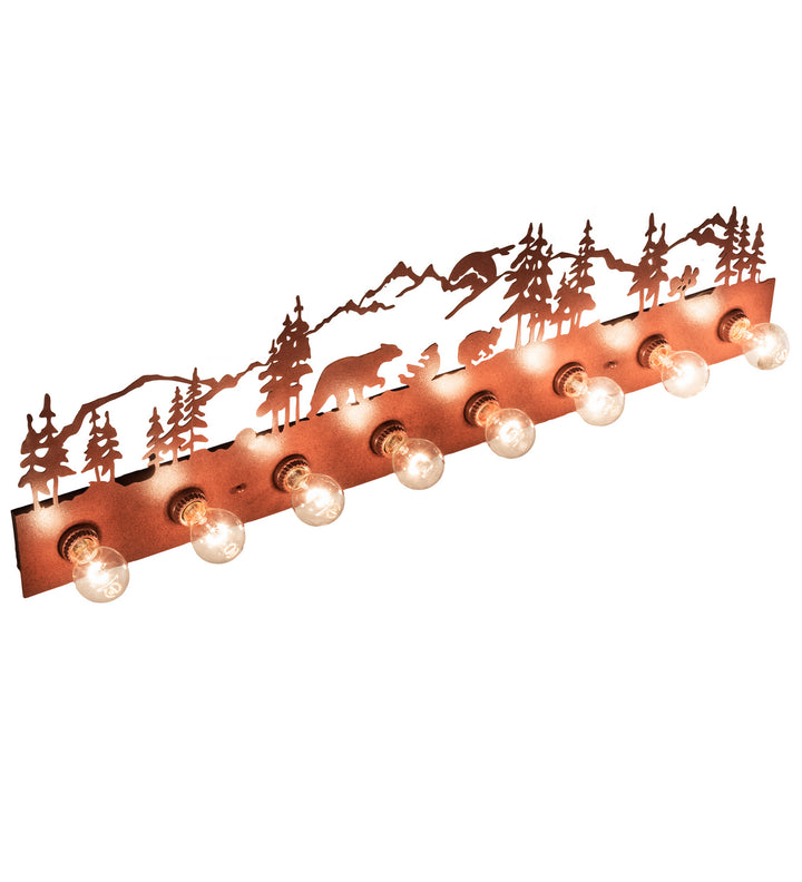 Meyda Tiffany Bear Family 237855 Bath Vanity Light 42 in. wide - Rust