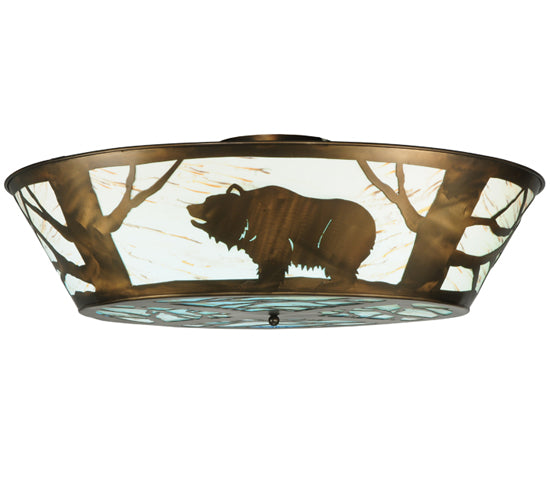 Meyda Tiffany Grizzly Bear On The Loose 121113 Ceiling Light - Antique Copper