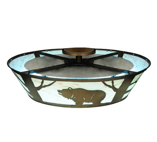 Meyda Tiffany Grizzly Bear On The Loose 121113 Ceiling Light - Antique Copper