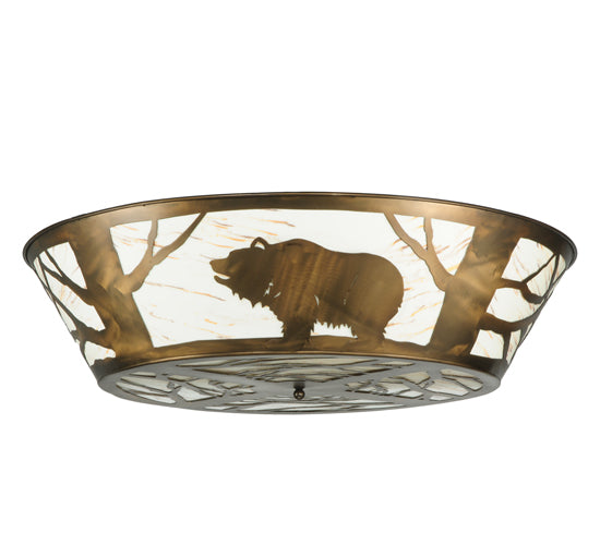 Meyda Tiffany Grizzly Bear On The Loose 121113 Ceiling Light - Antique Copper