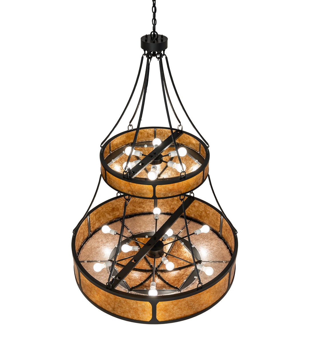 Meyda Tiffany Kleba 240509 Chandelier Light - Wrought Iron