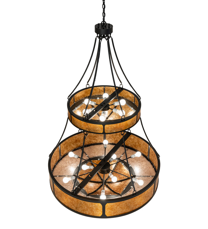 Meyda Tiffany Kleba 240509 Chandelier Light - Wrought Iron