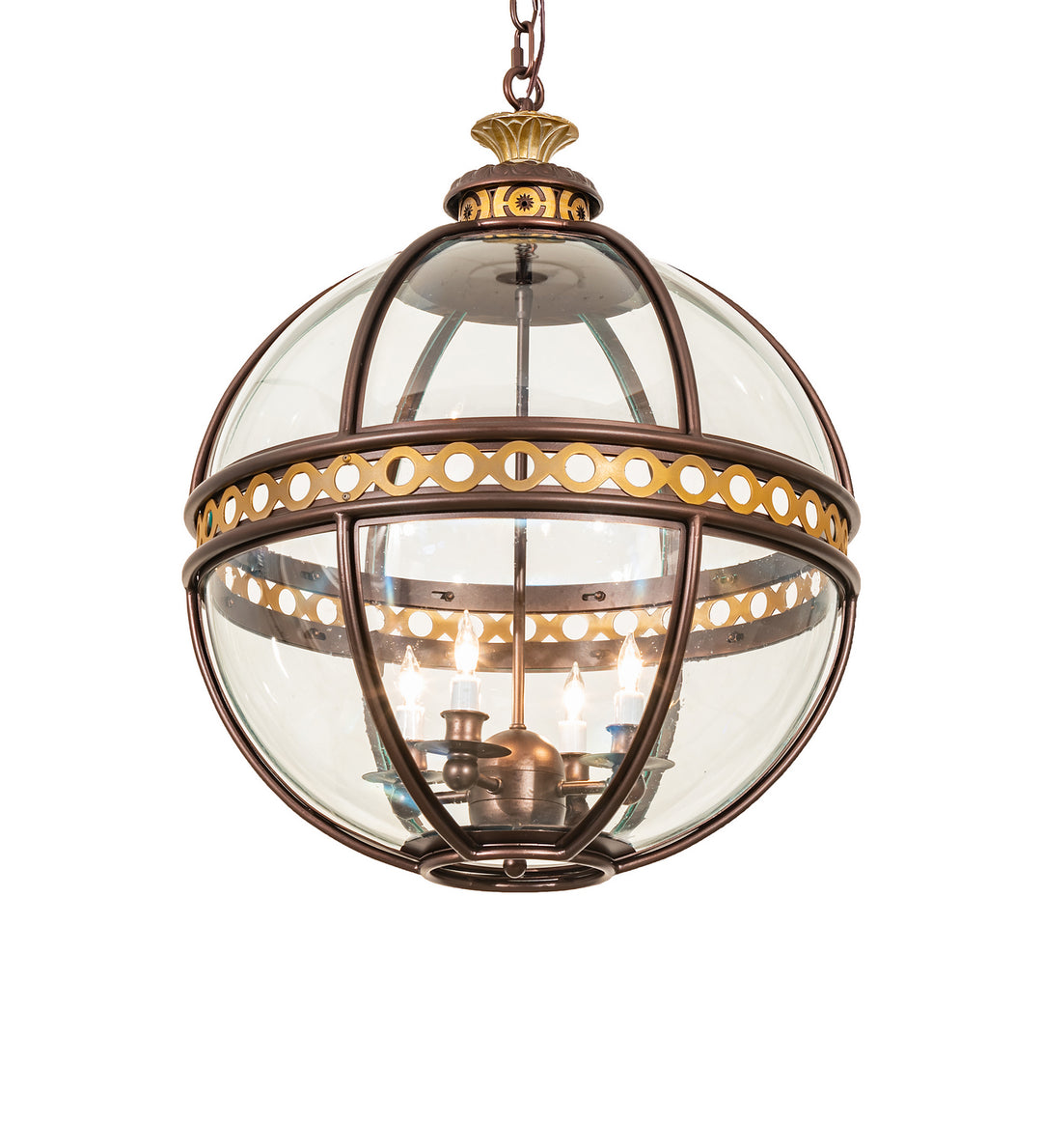 Meyda Tiffany Guilloche 240983 Chandelier Light - Mahogany Bronze