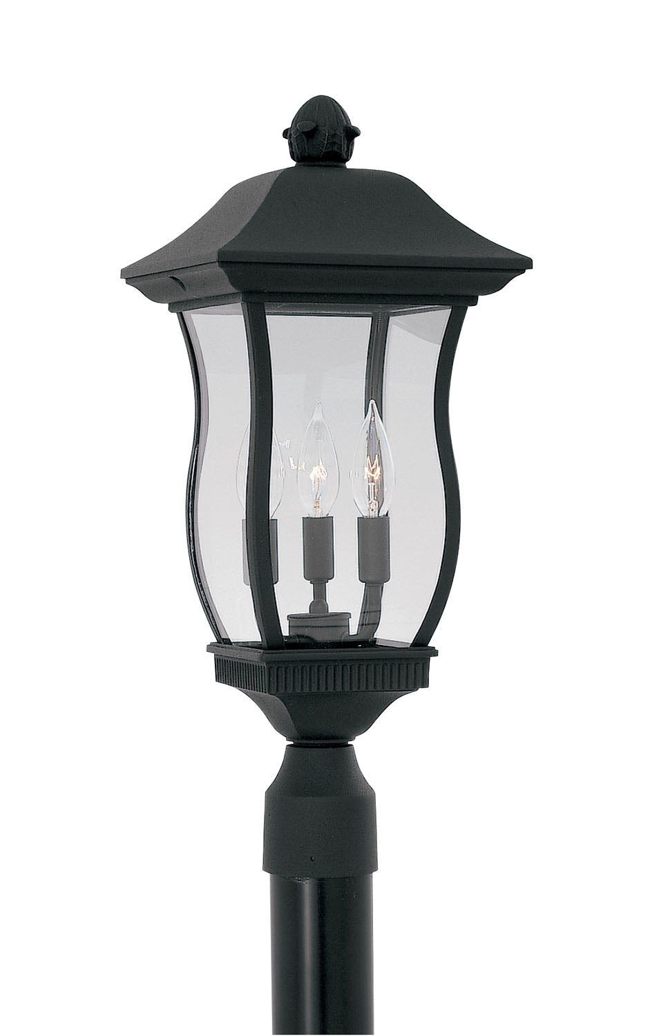 Designers Fountain 2726-BK Chelsea Three Light Post Lantern Outdoor Black