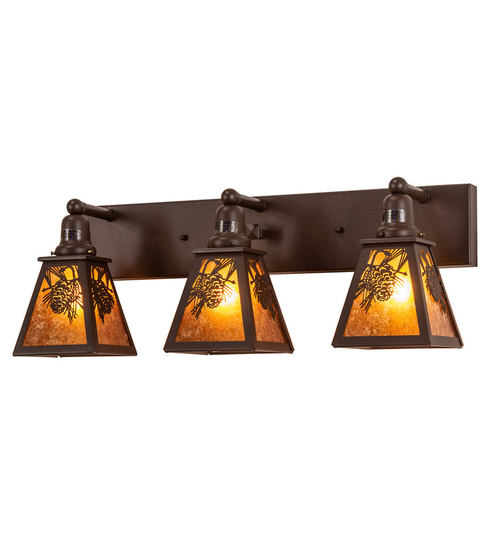 Meyda Tiffany Winter Pine 241799 Bath Vanity Light 28 in. wide - Cafe-Noir