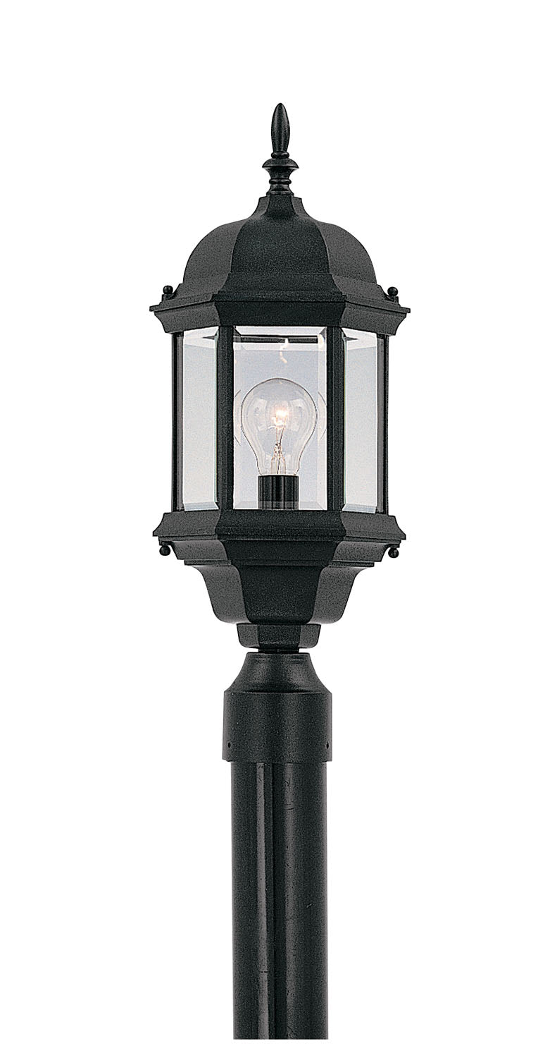 Designers Fountain 2976-BK Devonshire One Light Post Lantern Outdoor Black