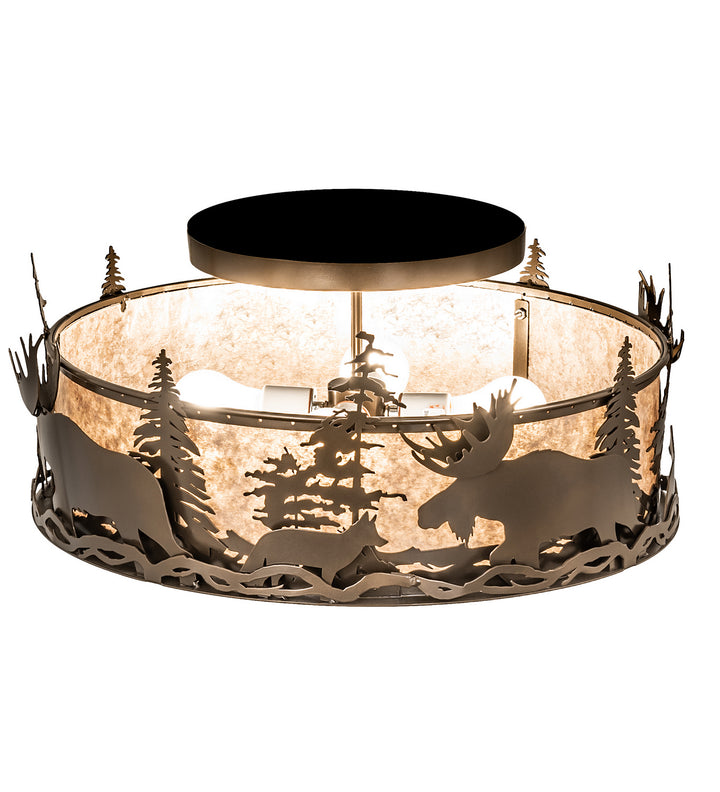 Meyda Tiffany Moose & Fox 243425 Ceiling Light - Bronze