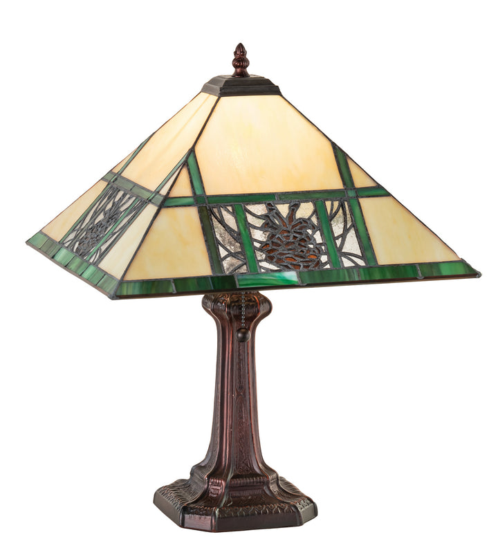 Meyda Tiffany Lighting 244267 Pinecone Ridge One Light Table Lamp Lamp Bronze / Dark