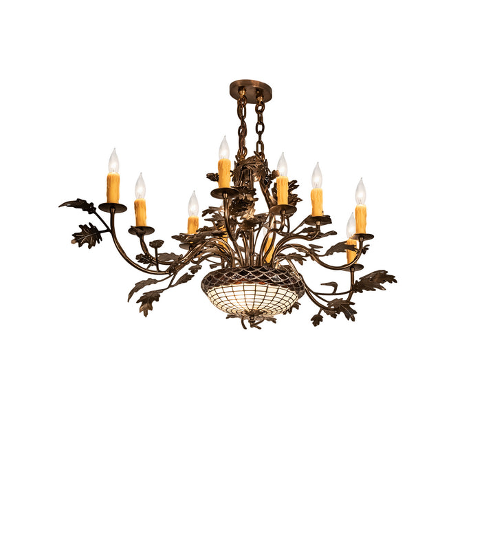 Meyda Tiffany Greenbriar Oak 244304 Chandelier Light - Antique Copper