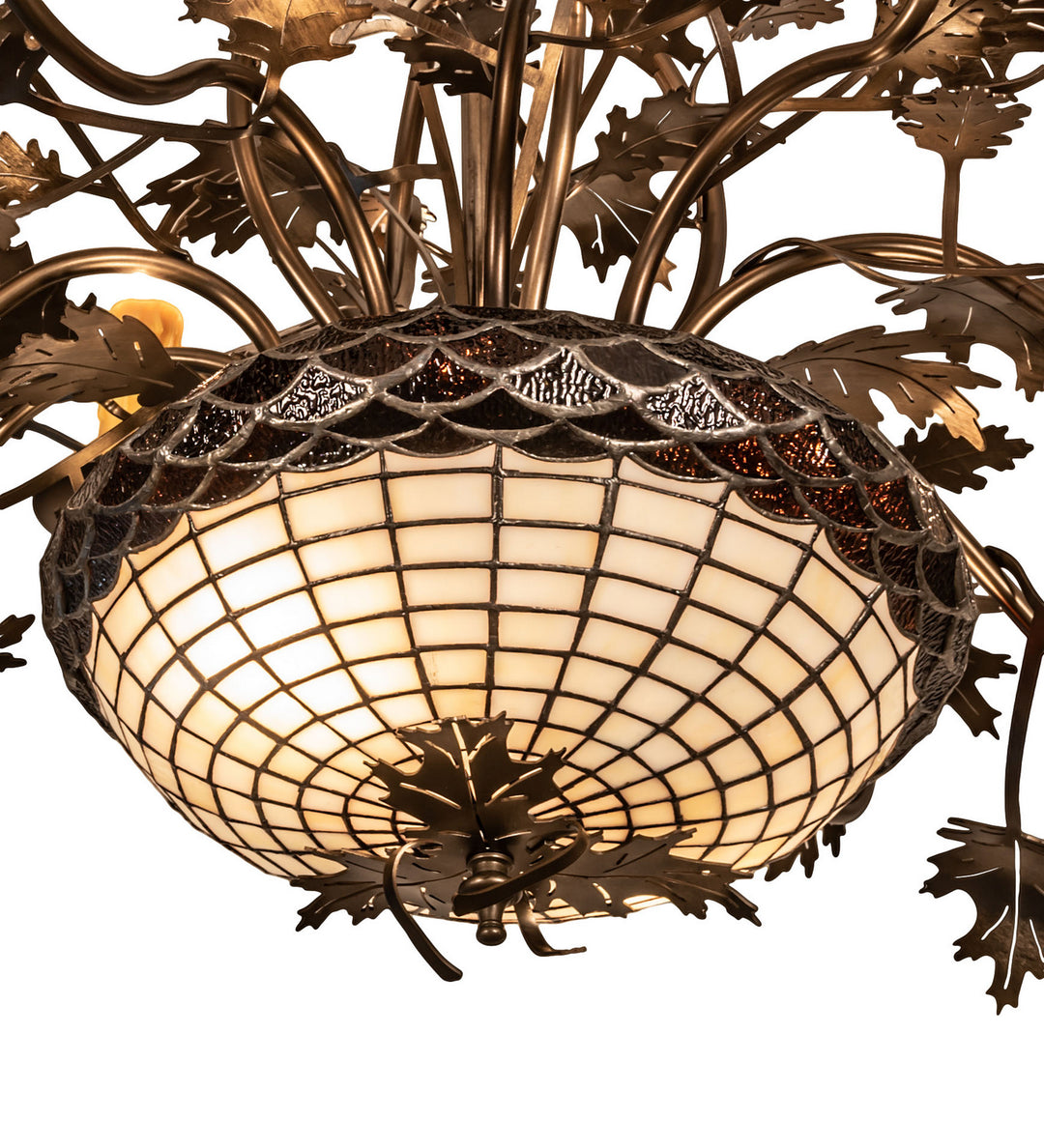 Meyda Tiffany Greenbriar Oak 244304 Chandelier Light - Antique Copper