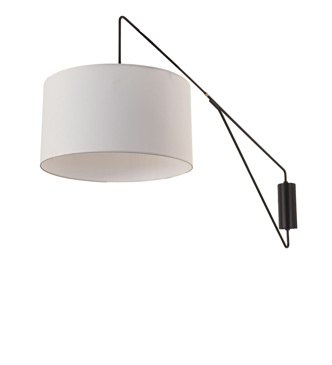 Meyda Tiffany Lighting 244647 Cilindro Textrene Led Swing Arm Wall Sconce Lamp Black