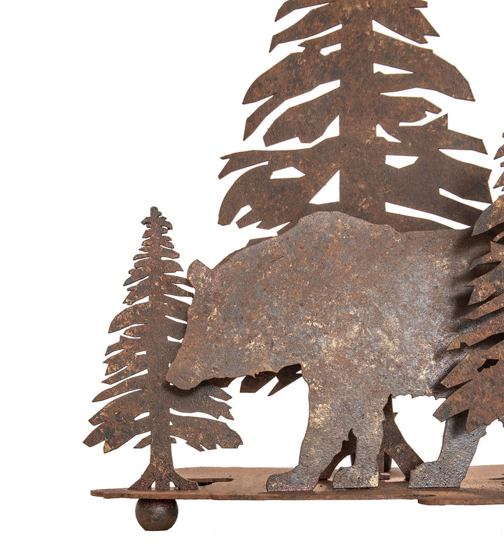 Meyda Tiffany Lighting 244667 Lone Bear Two Light Table Lamp Lamp Bronze / Dark