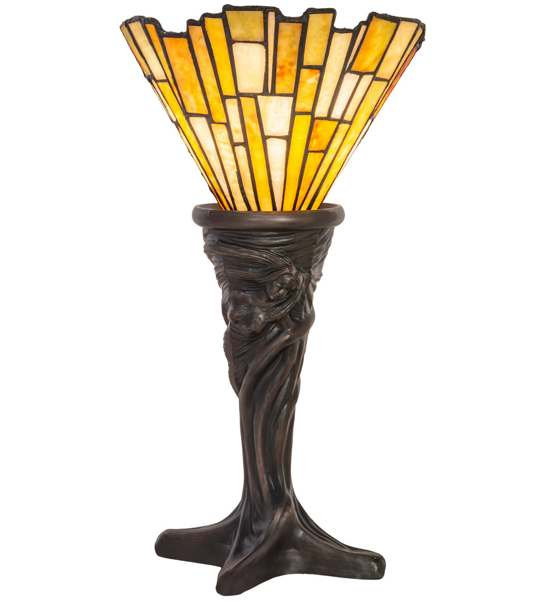 Meyda Tiffany Lighting 244880 Delta One Light Mini Lamp Lamp Bronze / Dark