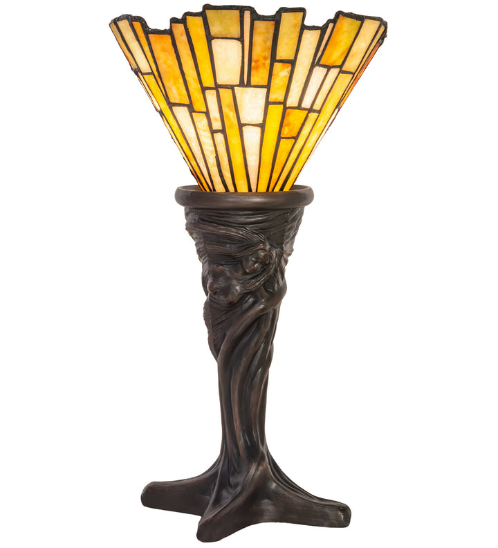 Meyda Tiffany Lighting 244880 Delta One Light Mini Lamp Lamp Bronze / Dark